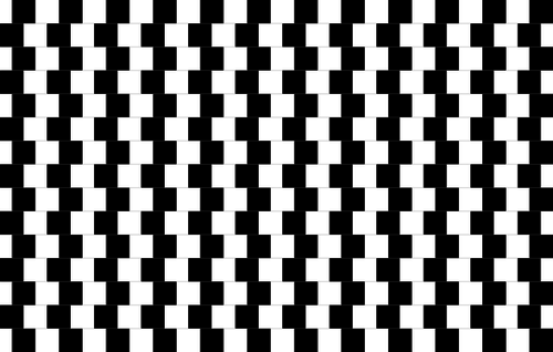 Black and white checkerboard illusion vector image