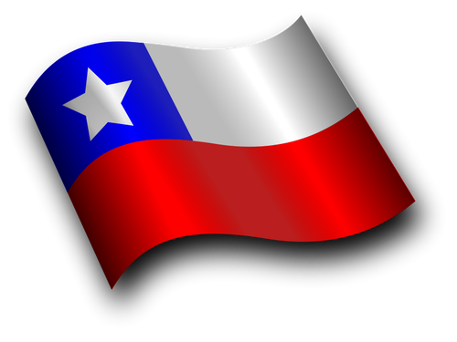 SchrÃ¤ge chilenische Flagge Vektor-illustration