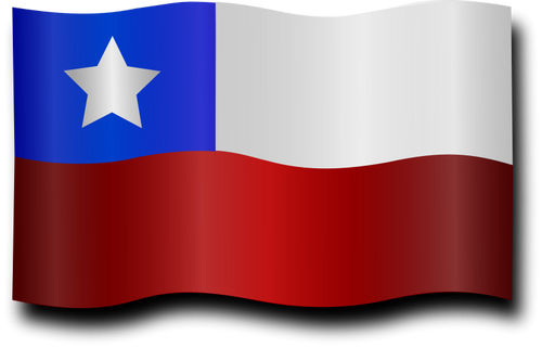Windig chilenische Flagge Vektor-ClipArt