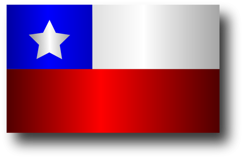 Flache chilenische Flagge Vektorgrafiken
