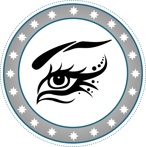 Ptak oko logo grafika wektorowa