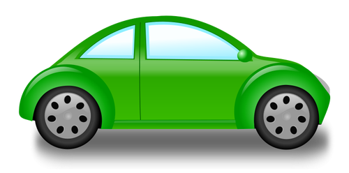 Small green car vector graphics