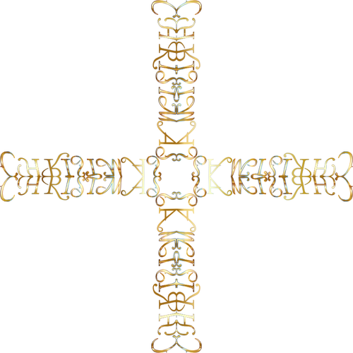 Croce in oro di Natale