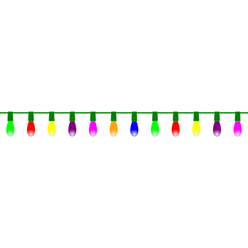Imagem vetorial de luzes de Natal coloridas