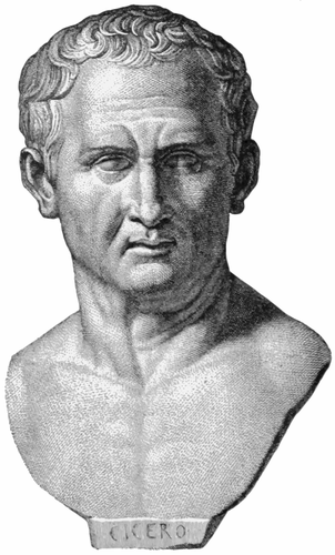 Dibujo vectorial de busto de Marcus Tullius Cicero