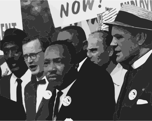 Martin Luther King mit seinen MÃ¤nnern