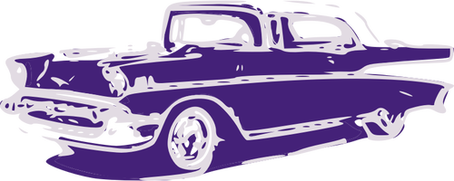 Mobil klasik ungu vektor gambar