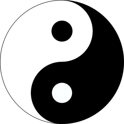 Vektor illustration av grundlÃ¤ggande Ying-Yang symbol