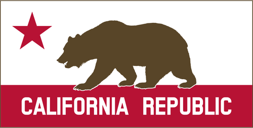 Kaliforniya Cumhuriyeti afiÅŸ vektÃ¶r Ã§izim