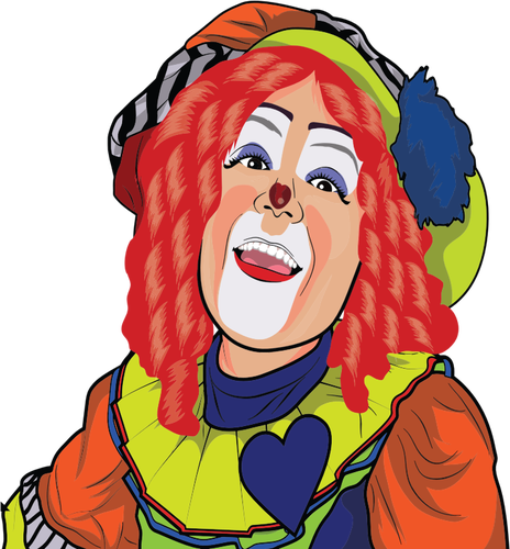 Clown de colorat ilustraÅ£ie