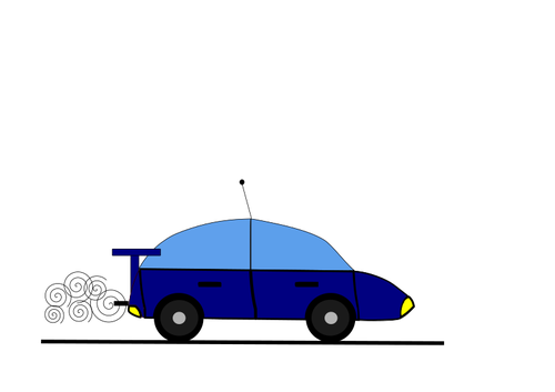 Auto blu di disegno