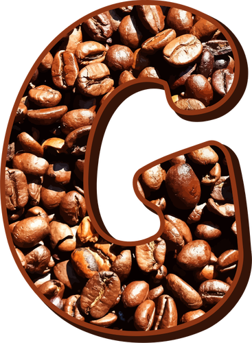 Tipografia de grÃ£os de cafÃ© G