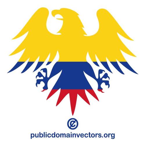 Flaga Kolumbii w ksztaÅ‚cie orÅ‚a