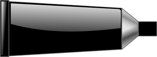 Clipart vectoriel du tube de couleur noire