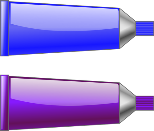 Vecteur, dessin des tubes de couleur bleu et violet