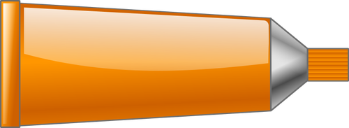 Vector tekening van oranje kleur buis