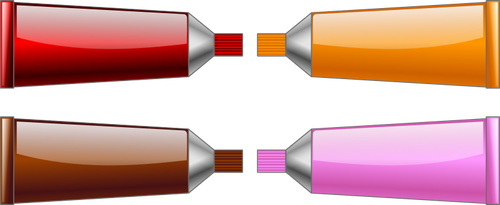 Tegning av rÃ¸dt, oransje, brune og rosa fargen rÃ¸r
