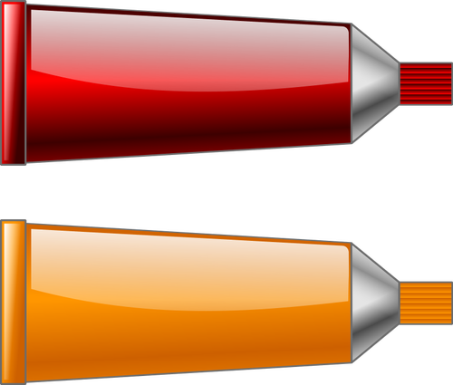 Wektor rysunek rur kolor czerwony i pomaraÅ„czowy