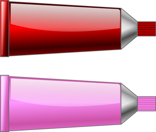 Grafica vectoriala de tuburi de culoare roÅŸu ÅŸi roz
