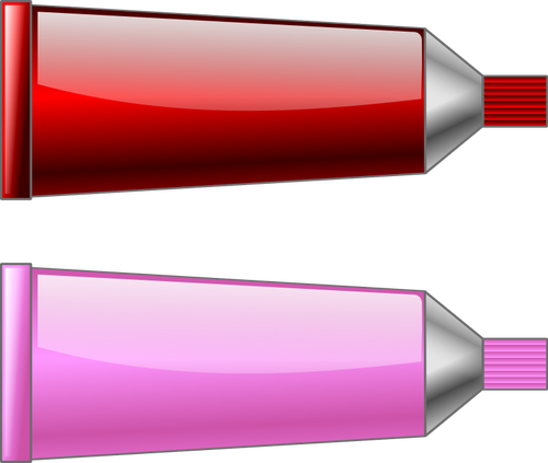 Grafis vektor tabung warna merah dan pink