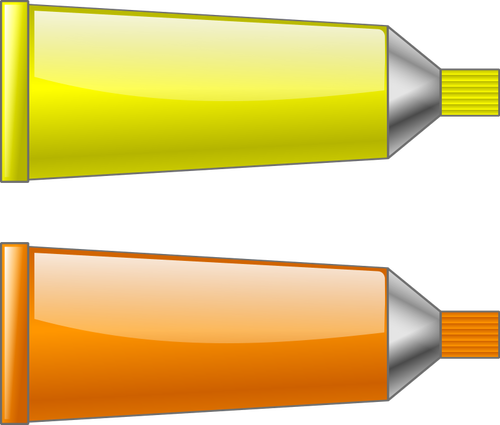 Tubi di colore giallo e arancione
