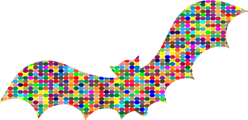 Mosaico de colorido bat