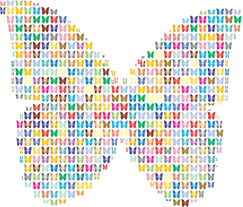 Butterfly laget av sommerfugler