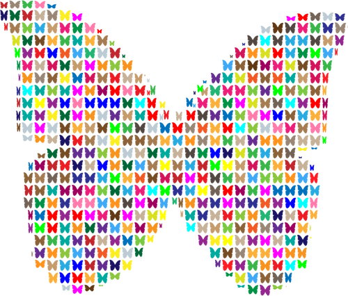 Borboleta colorida fractal