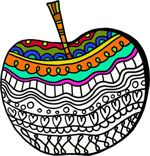 Bir ÅŸekilde dekore edilmiÅŸ elma