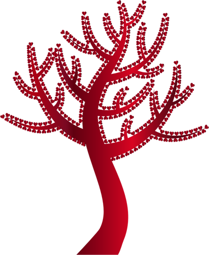 Czerwony drzewo