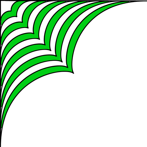 Image vectorielle de dÃ©coration coin en vert et blanc