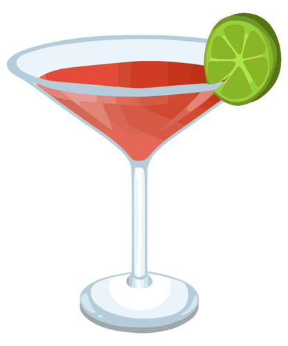Cosmopolitan cocktail vector image