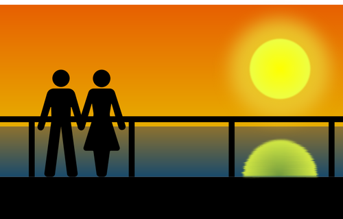 PÃ´r do sol do casal