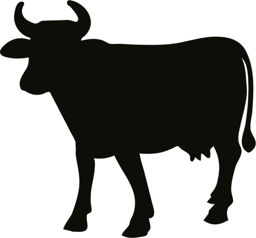 Imagem de silhueta de vaca