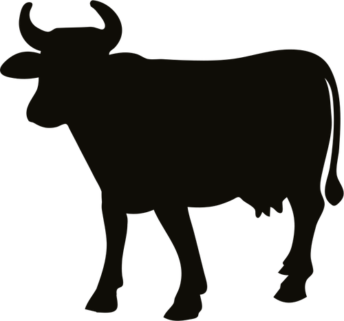 Imagem de silhueta de vaca