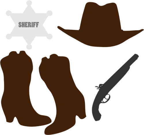 Cowboy-Kleidung und Accessoires