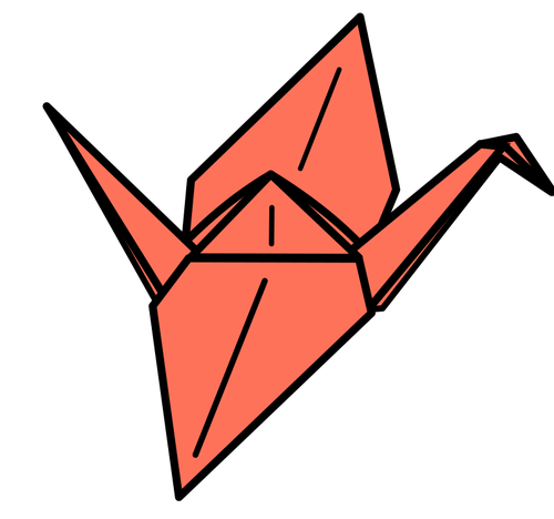 Origami Å¼uraw wektorowa