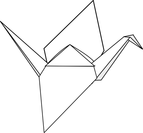 Grafika wektorowa origami Å¼uraw