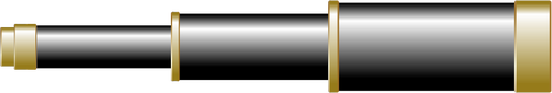 Clipart vetorial de luneta preta com anÃ©is de latÃ£o