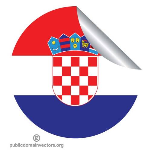 Kroatiens flagga klistermÃ¤rke