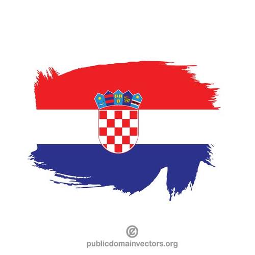 Gemalte Flagge Kroatiens