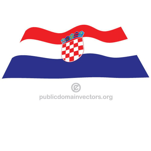 VÃ¥gig kroatiska vektor flagga