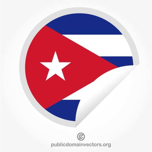 Aufkleber mit Flagge Kubas schÃ¤len