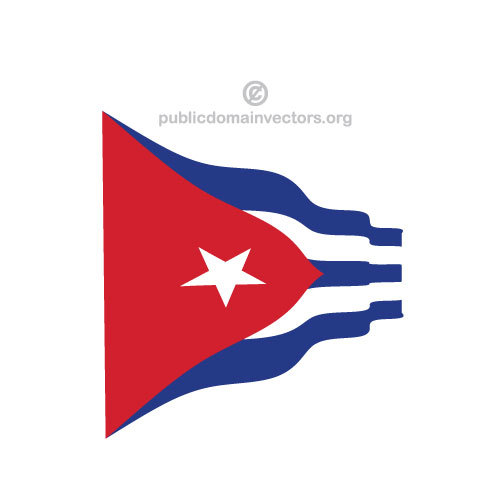 Vector cubain ondulÃ© drapeau