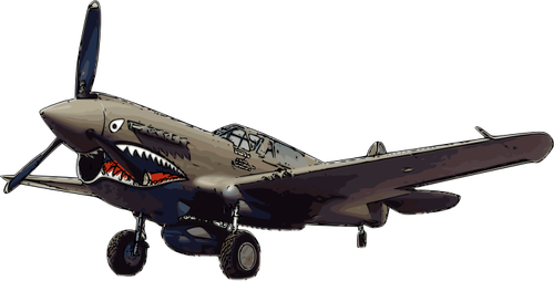 IlustraÃ§Ã£o em vetor aviÃµes P-40 Warhawk