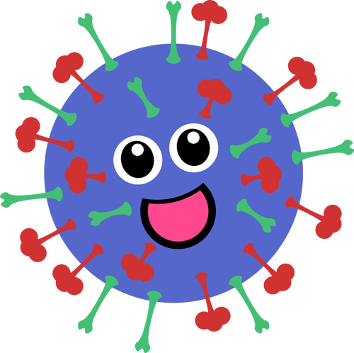 Schattig virus illustratie