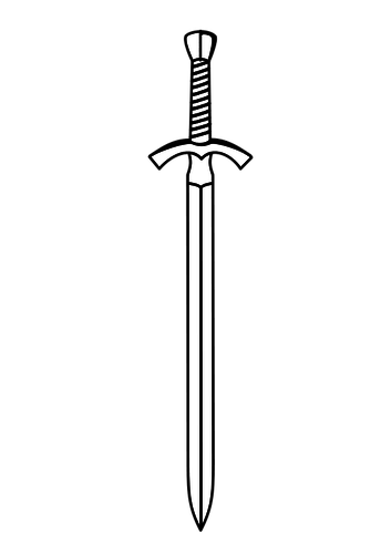 Grafika wektorowa miecz obosieczny