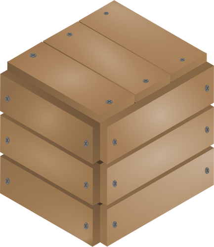 Grafica vettoriale di sprangata scatola di legno