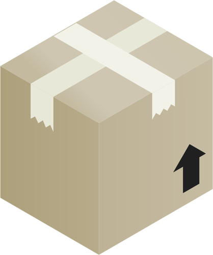 Sellotaped packaging box vector image
