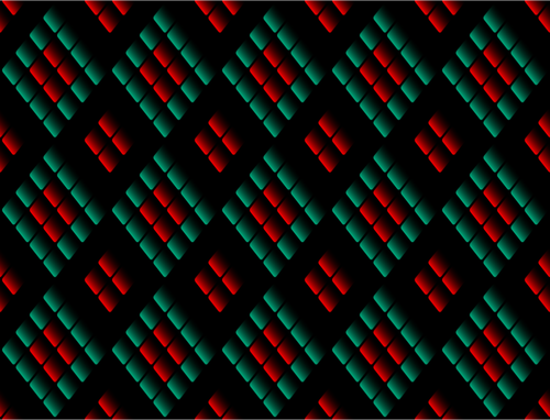Ruitpatroon in groen en rood